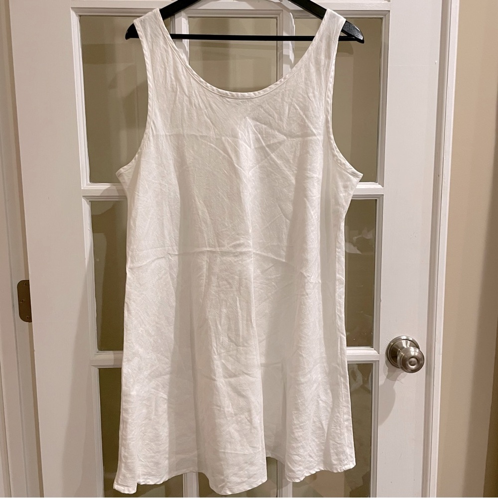 FLAX Linen Short Dress Woman Size Large - Picture 2 of 6
